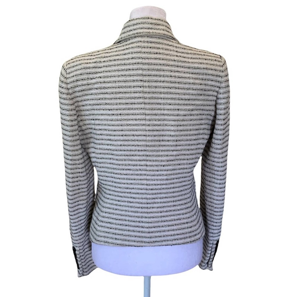 Veronica Beard White and Black Striped Blazer - Picture 9 of 16